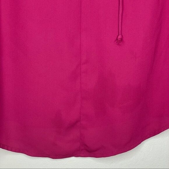 White House Black Market hot pink flowy blouse - Picture 4 of 10